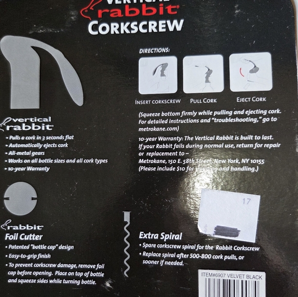 Vertical Rabbit Corkscrew with Fool Cutter - Picture 2 of 2